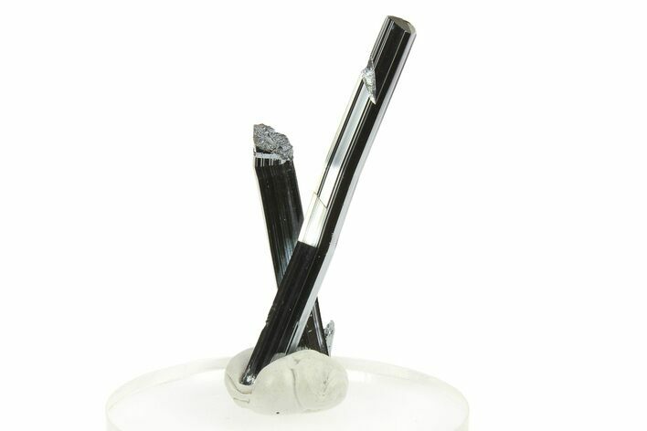 Very Lustrous Metallic Stibnite Crystals - Jiangxi, China #288685